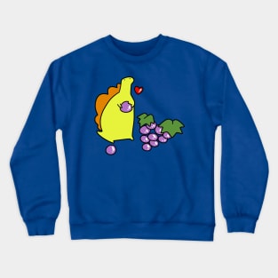 Stegosaurus Eating Grapes Crewneck Sweatshirt